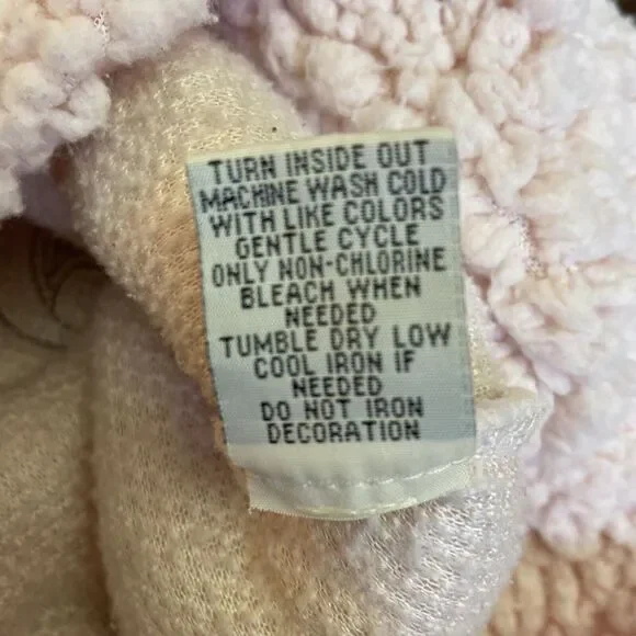 Adorable PINK CAT FACE Fleece Pullover Top Girls Large Chance or Fate EUC - Picture 5 of 5